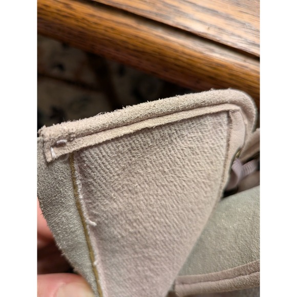 UGG Australia Kids Suede Lace Up Side Zip Boots Tan Glitter Size 3 - Picture 7 of 10